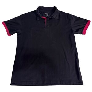 Black CNROS Original Design Polo Shirt with Red Trim -‎ Size Medium Golf